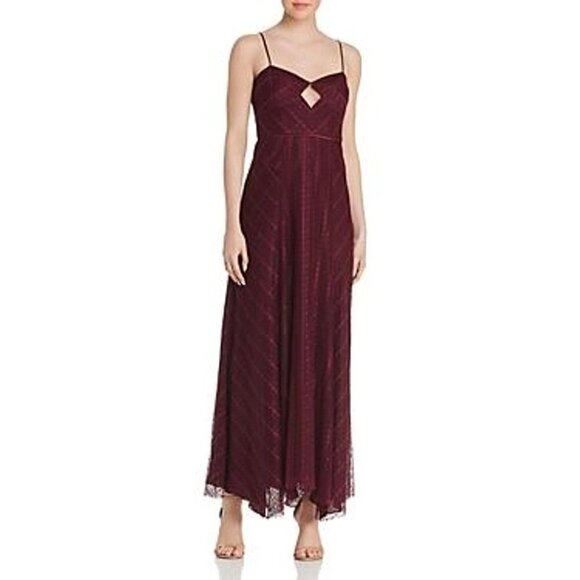 Jill Jill Stuart Eliza Lace Slip Gown w/ Cutout Front in Purple 2 - Picture 1 of 15